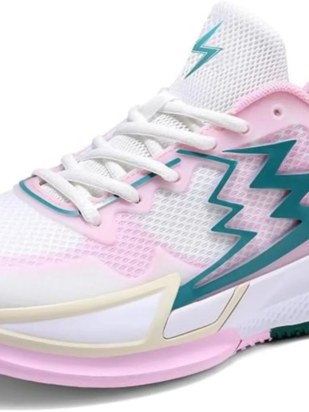 Women's Pink Non Slip Breathable Mesh Sneakers Comfortable Basketball Shoes